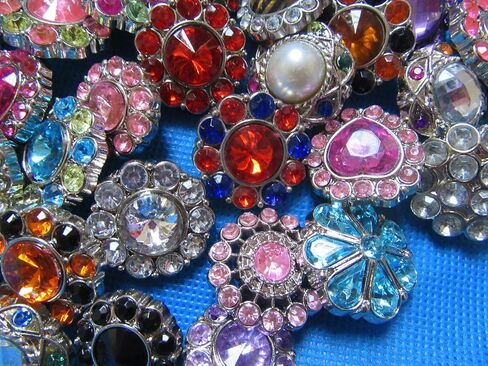 YYCRAFT 30 Rhinestone Button Centers Grab Bag Lot Assorted Colors Shape and Sizes Scrap Booking Hair Bows Flower Headband Centers (Mix Colors) in Saudi Arabia
