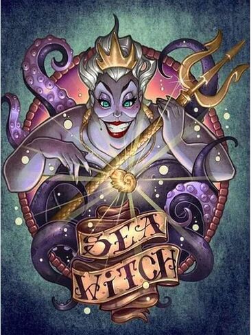 طقم رسم ماسي 5D DIY أرقام للبالغين، 40.64 سم × 30.48 سم لوحات DIY كريستال حجر الراين الماس التطريز كامل حفر الصليب مجموعة صور فنية حرفية لديكور المنزل (سحر البحر، 40.64 سم × 30.48 سم) in Kuwait