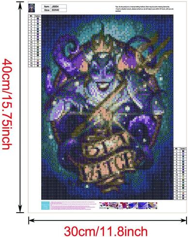 طقم رسم ماسي 5D DIY أرقام للبالغين، 40.64 سم × 30.48 سم لوحات DIY كريستال حجر الراين الماس التطريز كامل حفر الصليب مجموعة صور فنية حرفية لديكور المنزل (سحر البحر، 40.64 سم × 30.48 سم) in Kuwait
