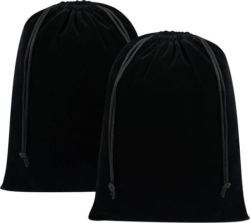 Velvet Drawstring Gift Bags - Bulk Wholesale (4 x 6 inch - 50 pack, Black) in Kuwait