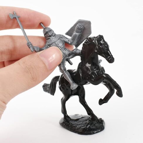 HUIANER Army Knight Models 28PCS Medieval Knight Military Figures Models Medieval Soldiers Warrior Horse Model Soldier Models in Kuwait