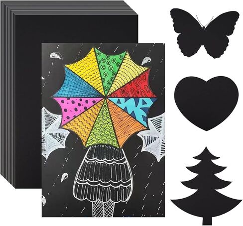 30 ورقة من الورق المقوى الاسود 8.5 انش × 11 انش in Kuwait