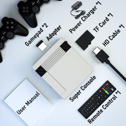 وحدات تحكم ألعاب الفيديو Super Console X Cube Retro Game Console مع أكثر من 60,000 لعبة كلاسيكية، وحدات تحكم ألعاب، نظام ألعاب التوصيل، 2 وحدة تحكم ألعاب لاسلكية (256 جيجا) in Kuwait