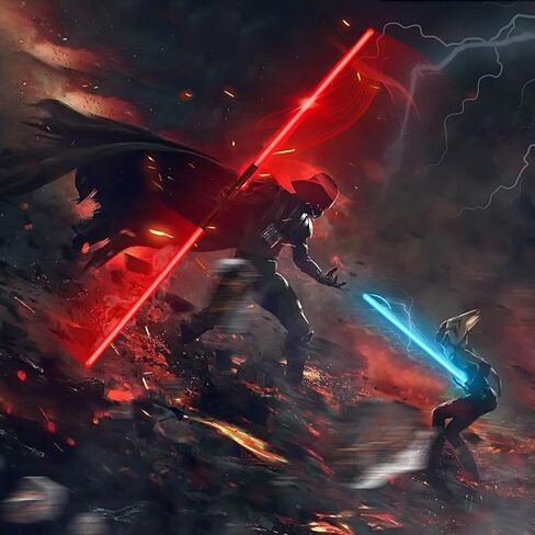 Amaxshiirchy Lightsaber 2 حزمة RGB 15 لونًا معدنيًا Hilt FX Light Sabre Attery قابلة لإعادة الشحن 2 في 1 مزدوجة الشفرات FX Dueling Light Sabre Cosplay Toy 3 وضع الصوت Light Sword Forge in Saudi Arabia