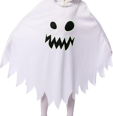 Spooktacular Creations Child Scary Smiling Ghost Dress with Hood, Toddler Kids Halloween Cloak Cape for Girls Ghost Cosplay in Saudi Arabia
