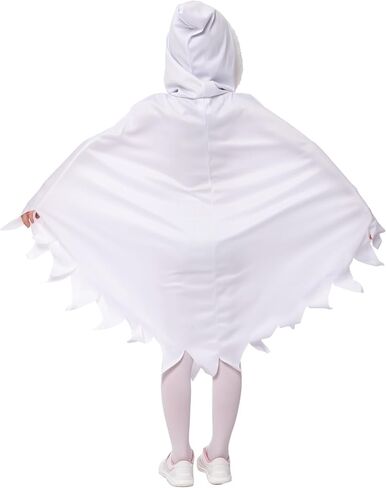 Spooktacular Creations Child Scary Smiling Ghost Dress with Hood, Toddler Kids Halloween Cloak Cape for Girls Ghost Cosplay in Saudi Arabia