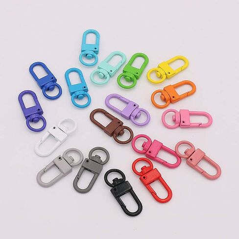 خطاف ربط دوار 50 حبل قصير من RAYNAG مشابك مخلب جراد البحر المعدنية عالية التحمل لحلية الظهر، سحاب سحب، مشاريع الخرز، مشابك صغيرة ملونة in Kuwait