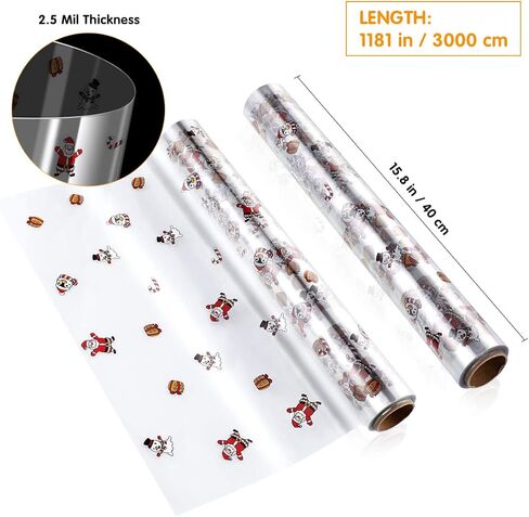 NUOBESTY Clear Cellophane Wrap Roll Cellophane Bags Wrappings Celophane Basket Wrapfor Craft Basket for Arts & Crafts Gift Baskets(3000x40cm) in Saudi Arabia