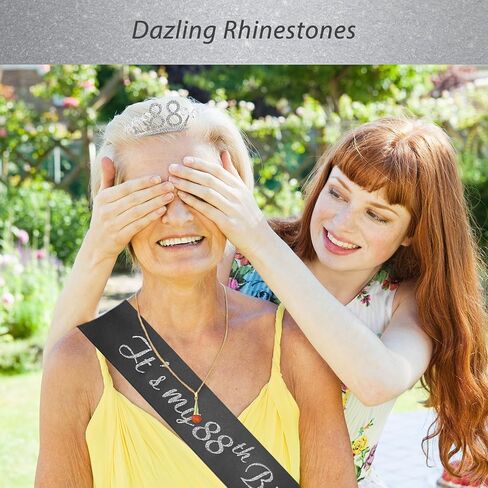 88th Birthday Gifts for Women, 88th Birthday Tiara and Sash, Happy 88th Birthday Party Supplies, It’s My 88th Birthday Sash and Tiara for 88th Birthday Party Supplies and Decorations in Saudi Arabia