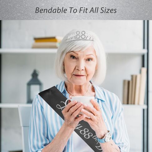 88th Birthday Gifts for Women, 88th Birthday Tiara and Sash, Happy 88th Birthday Party Supplies, It’s My 88th Birthday Sash and Tiara for 88th Birthday Party Supplies and Decorations in Saudi Arabia