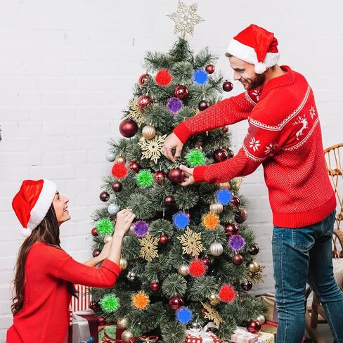 100 قطعة من كرات بوم بوم بوم بوم (1 بوصة)، فنون وحرف يدوية ملونة، كرات بوم بوم ناعمة ورقيقة كبيرة الحجم للحرف اليدوية والديكورات اليدوية الإبداعية in Kuwait