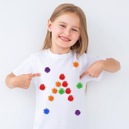 100 قطعة من كرات بوم بوم بوم بوم (1 بوصة)، فنون وحرف يدوية ملونة، كرات بوم بوم ناعمة ورقيقة كبيرة الحجم للحرف اليدوية والديكورات اليدوية الإبداعية in Kuwait