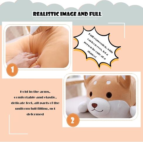 zxmbeddings 13.8 "Shiba Inu قطيفة كورجي محشوة الحيوان لينة الكلب عناق وسادة لعبة هدايا للأطفال in Kuwait