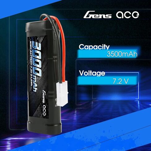 حزم بطاريات RC من Gens ace 7.2 فولت 5000 مللي أمبير في الساعة NiMh قابلة لإعادة الشحن لسيارات RC، شاحنات وحش RC الكهربائية، TRX، LOSI، Associated، HPI، TMY، Kyosho مع موصلات TMY in Saudi Arabia