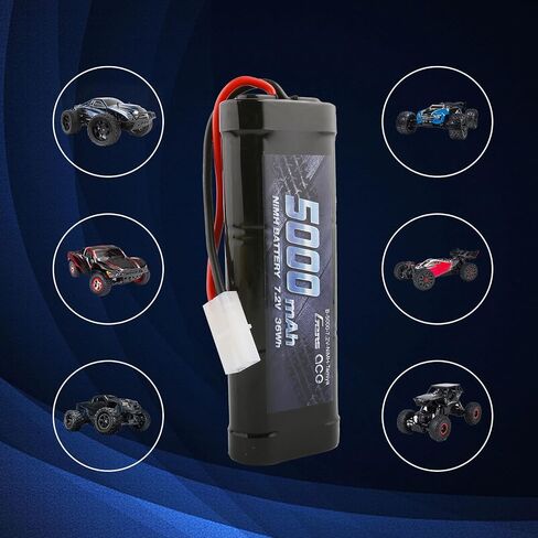 Gens ace 7.2v 5000mAh NiMh Rechargable RC Battery Packs for RC Cars,Electric Rc Monster Trucks,TRX, LOSI, Associated, HPI, TMY, Kyosho with TMY Connectors in Kuwait