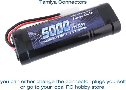 Gens ace 7.2v 5000mAh NiMh Rechargable RC Battery Packs for RC Cars,Electric Rc Monster Trucks,TRX, LOSI, Associated, HPI, TMY, Kyosho with TMY Connectors in Kuwait