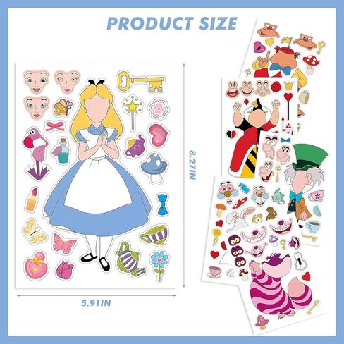 36 قطعة من ملصقات الاميرات، اصنع ورقة ملصقات العاب الاميرات الخاصة بك، هدايا حفلات الاميرات ومستلزمات العاب الوالدين والاطفال للاطفال in Kuwait