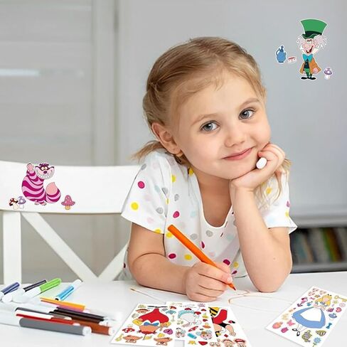 36 قطعة من ملصقات الاميرات، اصنع ورقة ملصقات العاب الاميرات الخاصة بك، هدايا حفلات الاميرات ومستلزمات العاب الوالدين والاطفال للاطفال in Kuwait