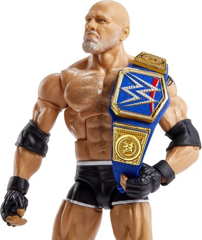 WWE Goldberg Top Picks Elite Collection Action Figure مع بطولة عالمية، هدية يمكن تجميعها مقاس 6 بوصات لمحبي WWE من عمر 8 سنوات فما فوق in Saudi Arabia