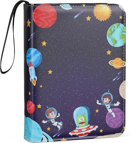 مجلدات بطاقات تداول 4 جيوب لـ 400 بطاقة، نمط رائد فضاء صغير للأولاد والبنات in Kuwait