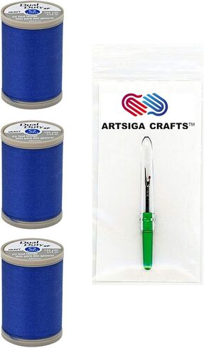 Coats & Clark Sewing Thread Dual Duty XP Heavy Polyester Thread 125 Yards (3-Pack) Barberry Red Bundle with 1 Artsiga Crafts Seam Ripper S950-2820-3P in Kuwait