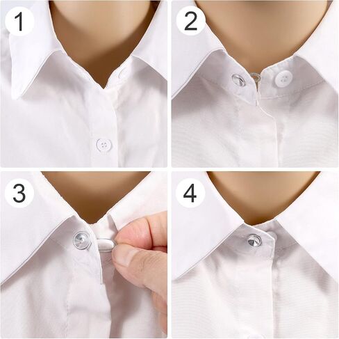 Collar Extender, 18pcs Shirt Collar Button Extenders, Adjustable Waistband Extenders Elastic Jean Extender Buttons for Men Women Pants Dress Shirts (3 Colors) in Saudi Arabia