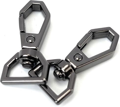 10 Pcs Heavy Duty Swivel Lobster Claw Clasps 5/8 Inch Matte Black D Ring Push Gate Snap Hooks Trigger Clips for Keychain Purse Strap Pet Leash Lanyard Collar in Kuwait