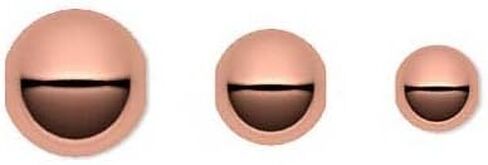 100 خرز كرة مباعدة مستديرة من النحاس الصلب اللامع النقي مقاس صغير - كبير, بني, 5mm in Kuwait