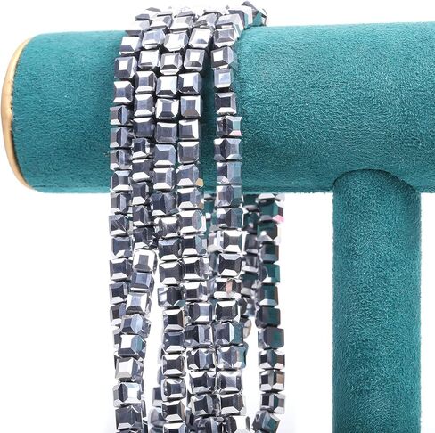 200 Pieces Cube Crystal Beads 6mm Colorful Square Glass Bead for DIY Bracelet,Crystal Beads Faceted Spacer Beads Quartz Loose Beads for Jewelry Making Bracelet Rainbow Necklace Art Crafts,Violet in Kuwait