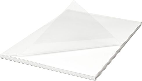 أوراق مصقولة ذاتية اللصق من Avarrix Australia للملصقات، ملصقات ملصقات مقاومة للماء، حماية لملصقات الفينيل القابلة للطباعة، لامعة، مقاومة للتمزق، رابطة قوية للغاية، عبوة من 50 قطعة، مقاس A4 in Kuwait