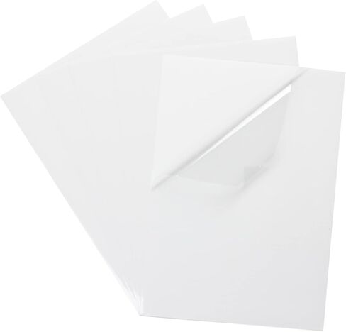 أوراق مصقولة ذاتية اللصق من Avarrix Australia للملصقات، ملصقات ملصقات مقاومة للماء، حماية لملصقات الفينيل القابلة للطباعة، لامعة، مقاومة للتمزق، رابطة قوية للغاية، عبوة من 50 قطعة، مقاس A4 in Kuwait