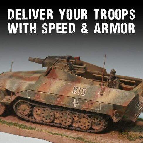 دبابة عمل بولت - ألعاب Warlord Sd.Kfz 251/1 Ausf D Hanomag دبابة ألمانية 28 مم + حرب دبابة رقمية - مجموعة نموذج دبابة عسكرية وألعاب دبابة مصغرة من قبل Wargames تسليمها in Saudi Arabia