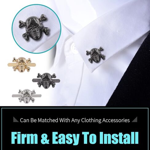 Cimeton 30Pcs Gold Silver Gunblack Skull Prong Studs for Leather Craft Decorations in Kuwait