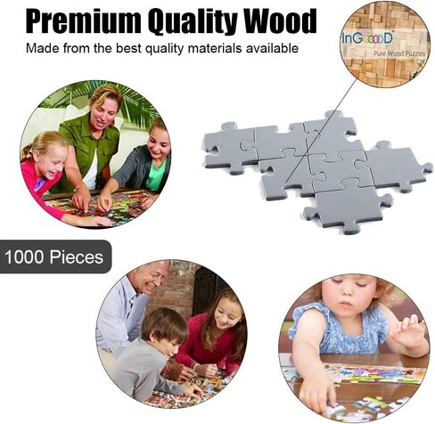 Ingooood- Jigsaw Puzzle 1000 Pieces- Sneak Peek Series-Somali Cat_IG-0820 Entertainment Toys for Adult Special Graduation or Birthday Gift Home Decor in Kuwait