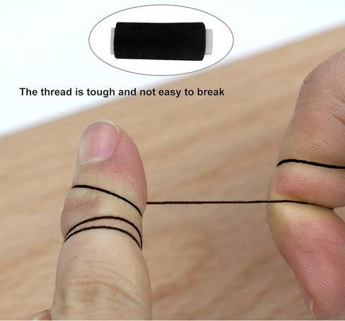 Leather Sewing Set Leather Tool Set 10 Pieces Leather Hand Tool with Drill awl, Waxed Thread, Hand Sewing Needles and Thimble for Sewing Work Mattress Repair Leather Carpet in Kuwait