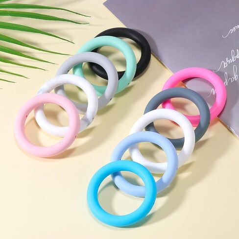 5 Piece 65mm Silicone Beads Ring Bulk Focal Beads Water Transfer Printing Silicone Beads for DIY Make Handicrafts, Keychains, Necklaces, Lanyards Etc (Dog Paw) in Kuwait
