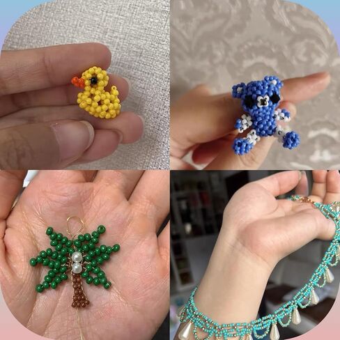 8/0 Craft Glass Seed Beads Bulk, 3mm Pony Beads Hair Beads Waist Beads for Jewelry Making, 4000 Pcs Colorful Bracelet Beads Small Beads for Ladies, Neckalce Waist Earring DIY Craft (Mixed Color) in Kuwait