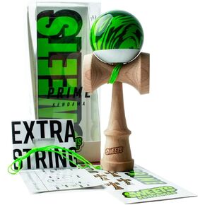 Sweets Kendamas Grain Split 2.0 Prime Kendama, Premium Skill Toy, Extra String Accessory Gift Bundle (Veggie) in Kuwait