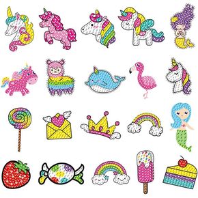 مجموعات ملصقات الرسم الماسي 5D، ملصق كرتوني DIY ملصقات الماس الطلاء بالأرقام مجموعات للأطفال والكبار المبتدئين طلاء الأحجار الكريمة بالأرقام فنون الماس للبنين والبنات in Kuwait