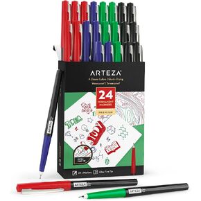 ARTEZA Permanent Markers, 40 Black Pens, Ultra-Fine Tip Paint Pens, Quick-Drying, Water Resistant, for Calligraphy and Note Taking, Office, Classroom in Kuwait