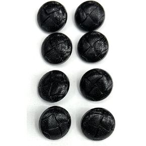 Leather Look Black Buttons Set Braid Design, Coats,Blazer Sport Coats Buttons-1-1/8'' (5 Leather Look Black Buttons 1'')
