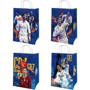 16 قطعة 𝓒𝓻𝓲𝓼𝓽𝓲𝓪𝓷𝓸 𝓡𝓸𝓷𝓪𝓵𝓭𝓸 حقائب هدايا للحفلات كبيرة بمقابض حقائب هدايا ورقية حقائب هدايا لتزيين حفلات أعياد الميلاد وحقائب تسوق وحقائب بضائع لمستلزمات حفلات الأطفال in Kuwait