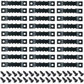 100 Pcs Sawtooth Picture Hangers Decor Picture Frames Hangers with Screws for Hanging Photos Clock Paintings Artwork Picture Frame Hook（Black/C）