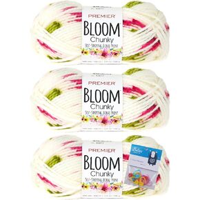 بريمير يارن بلوم تشانكي - بيبي بريث - حزمة من 3 قطع مع علامات خياطة بيلا كرافتس in Kuwait
