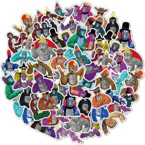 50 قطعة من ملصقات الغوريلا لتزيين اعياد الميلاد للاطفال والبالغين والمراهقين من مستلزمات حفلات اعياد الميلاد والخوذة واللابتوب وزجاجات المياه وشنطة السفر in Kuwait