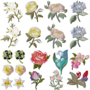 Yayatty Butterfly Lace Trim Butterfly Embroidered Lace, 30 PCS Organza Butterfly Patches Lace Butterfly Fabric Embroidery Sewing Lace for Wedding Bride Hair Accessories, Blue White Yellow in Saudi Arabia