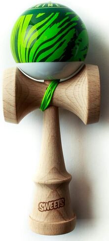 Sweets Kendamas Grain Split 2.0 Prime Kendama, Premium Skill Toy, Extra String Accessory Gift Bundle (Veggie) in Kuwait