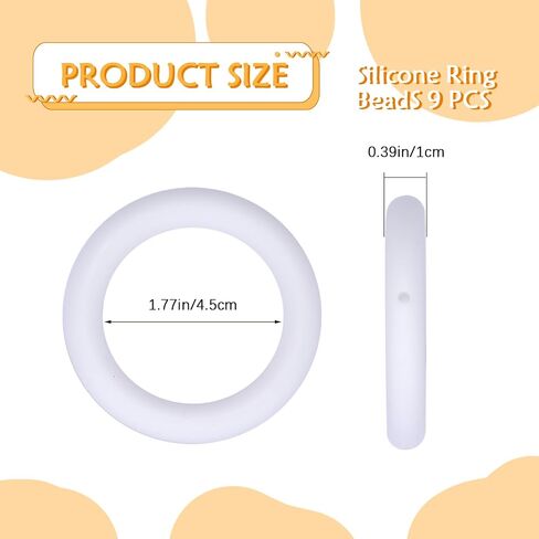 5 Piece 65mm Silicone Beads Ring Bulk Focal Beads Water Transfer Printing Silicone Beads for DIY Make Handicrafts, Keychains, Necklaces, Lanyards Etc (Dog Paw) in Kuwait
