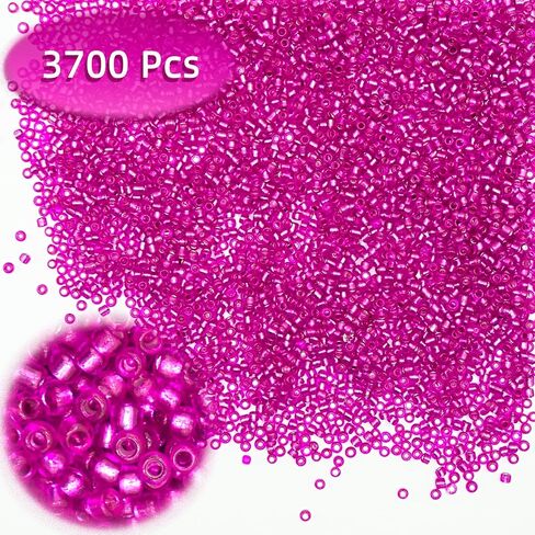 8/0 Craft Glass Seed Beads Bulk, 3mm Pony Beads Hair Beads Waist Beads for Jewelry Making, 4000 Pcs Colorful Bracelet Beads Small Beads for Ladies, Neckalce Waist Earring DIY Craft (Mixed Color) in Kuwait