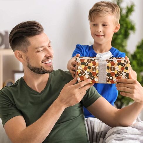 2023 Sports Gift Wrapping Paper, Rugby Basketball Tennis Baseball Football Shoes Kraft Wrapping Paper for Men Boys 20x28 Inches in Saudi Arabia
